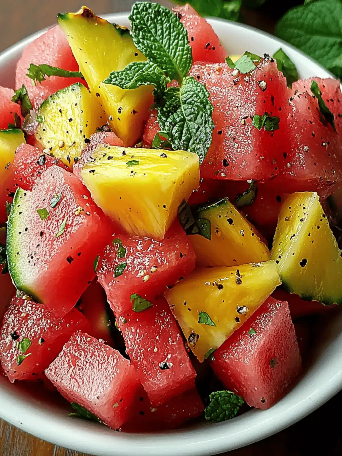 Watermelon Pineapple Salad