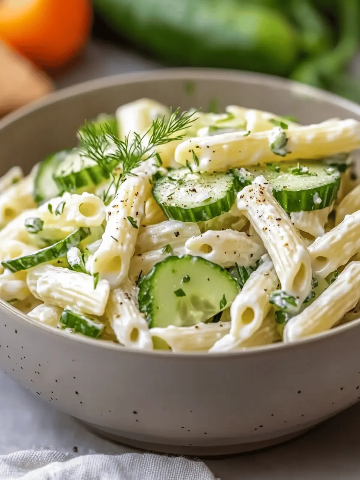 Healthy Cucumber Pasta Salad