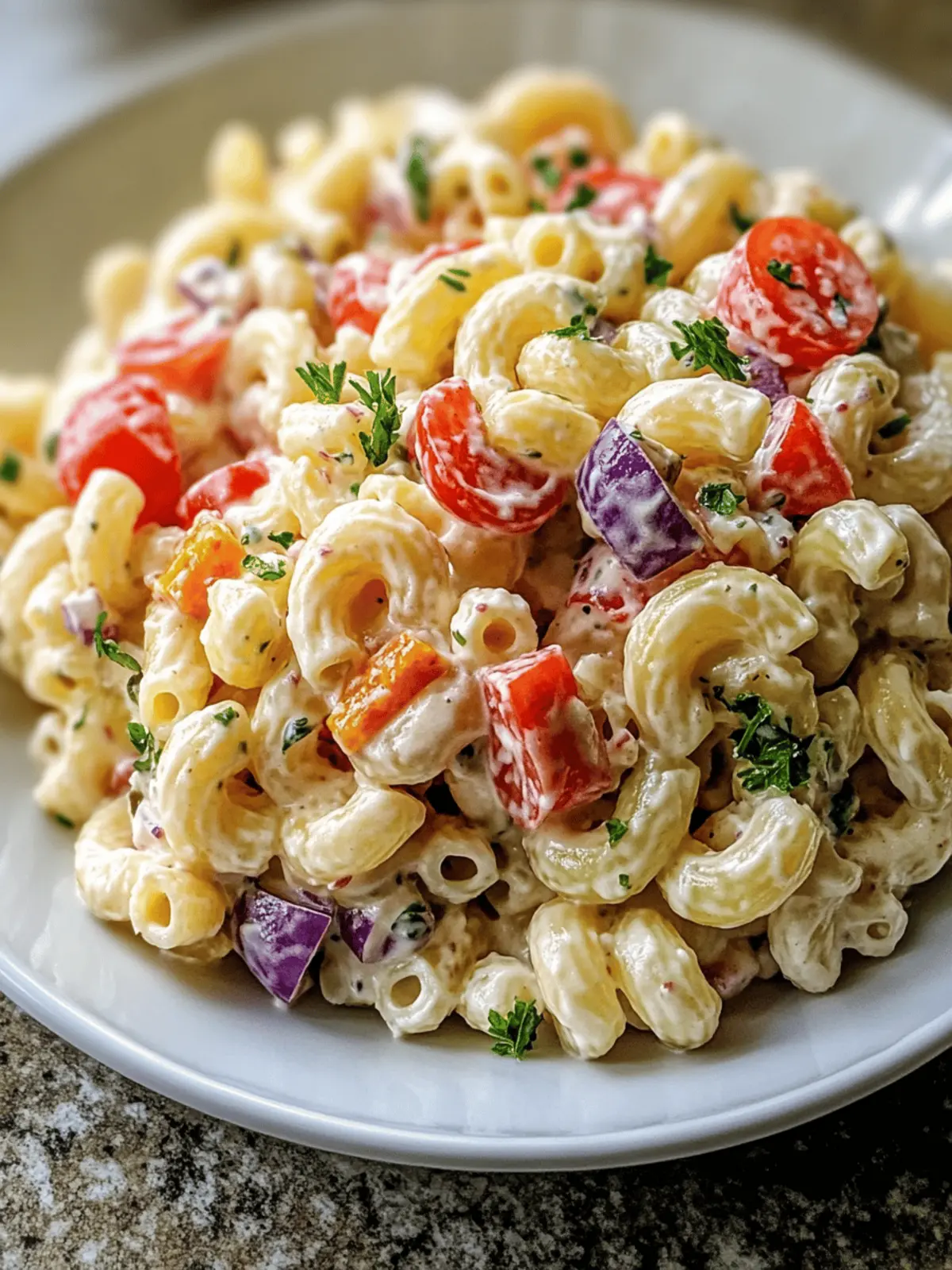 Tangy Italian Macaroni Salad