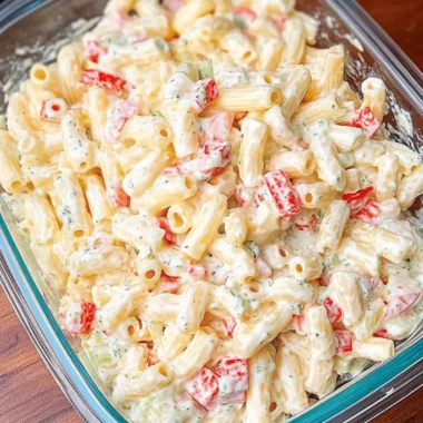 Cheddar Sour Cream Macaroni Salad