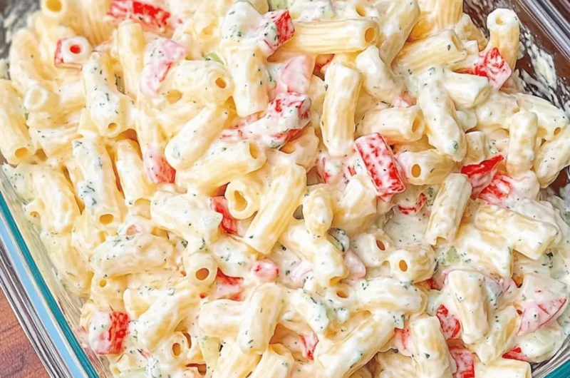 Cheddar Sour Cream Macaroni Salad