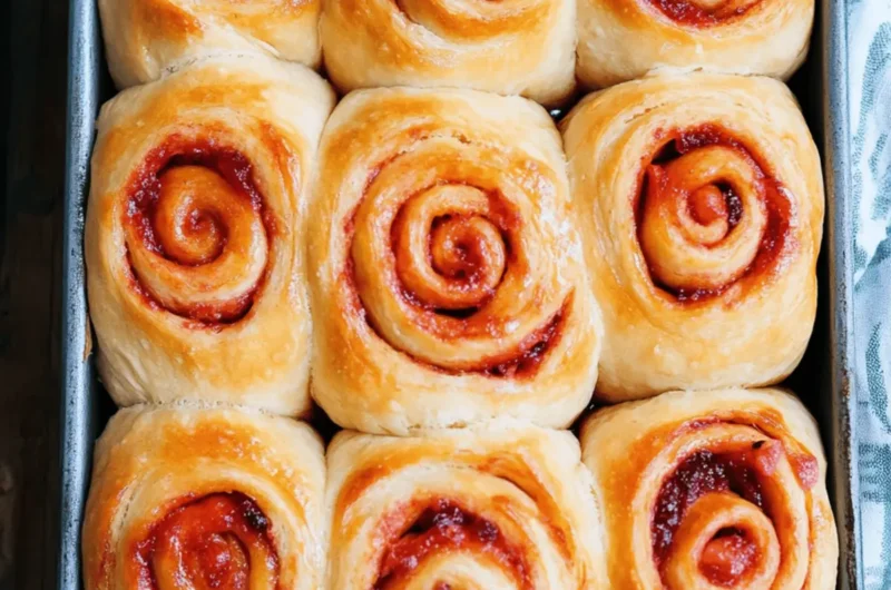 Sourdough Rhubarb Sweet Rolls