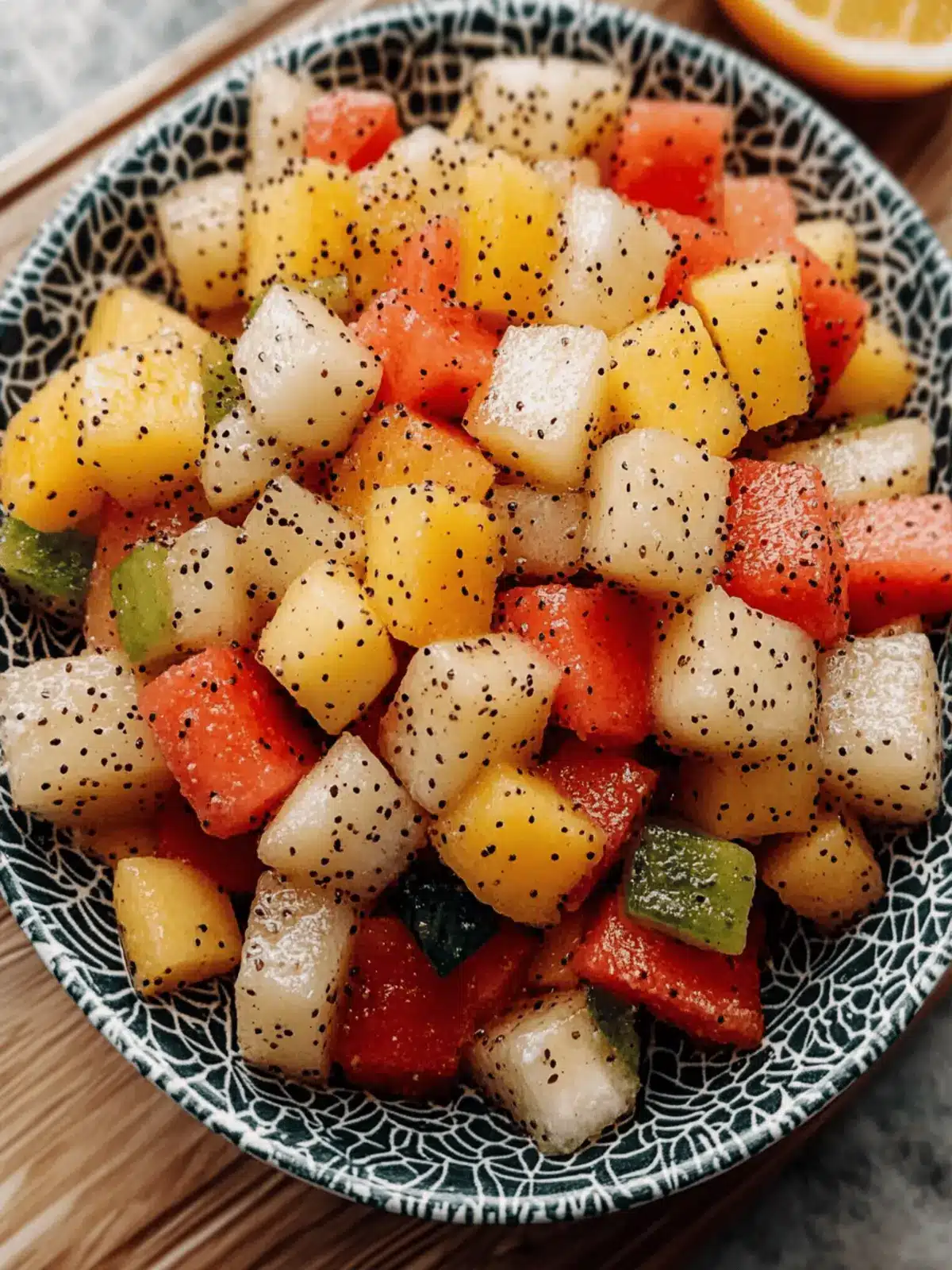 Zesty Mexican Fruit Salad with Tajín for Refreshing Bliss