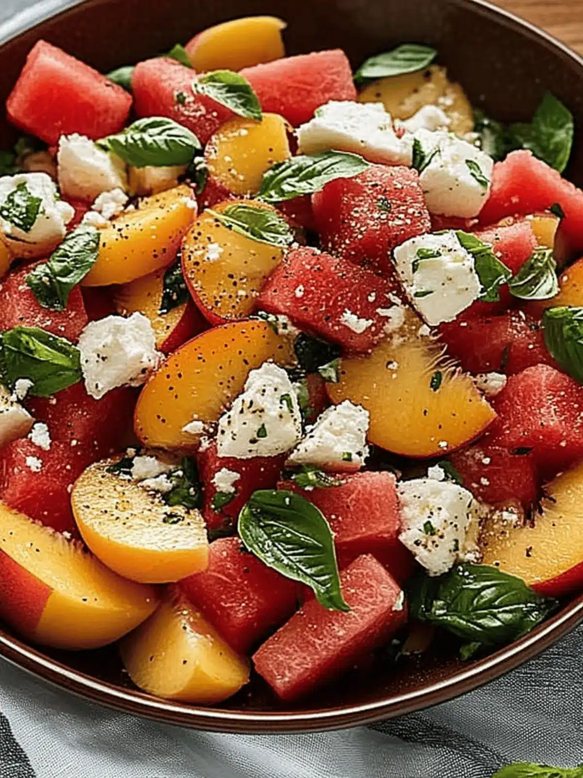 Peach Salad with Watermelon
