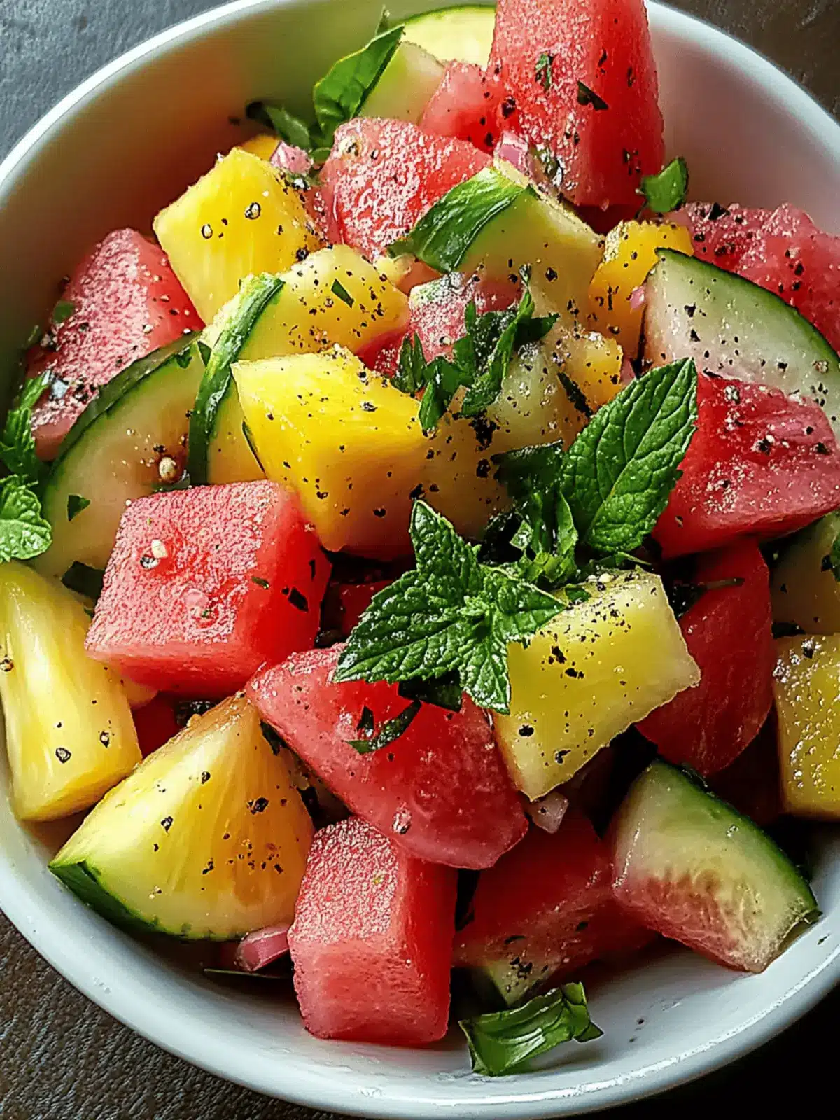 Watermelon Pineapple Salad