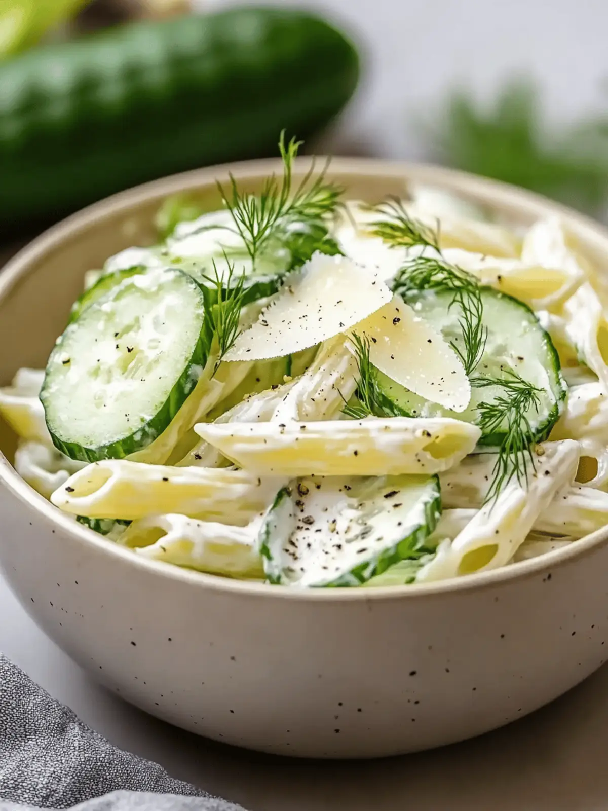Healthy Cucumber Pasta Salad