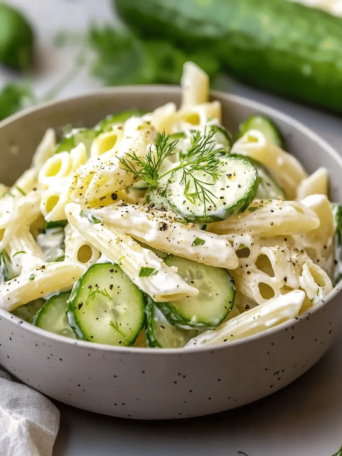Healthy Cucumber Pasta Salad