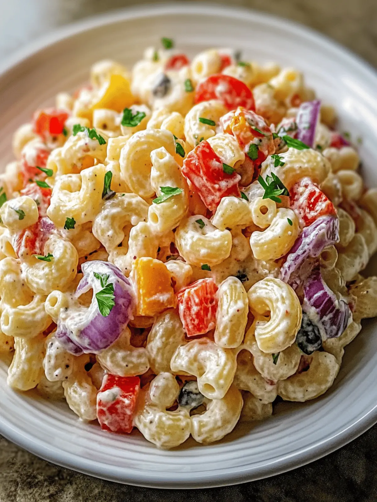 Tangy Italian Macaroni Salad