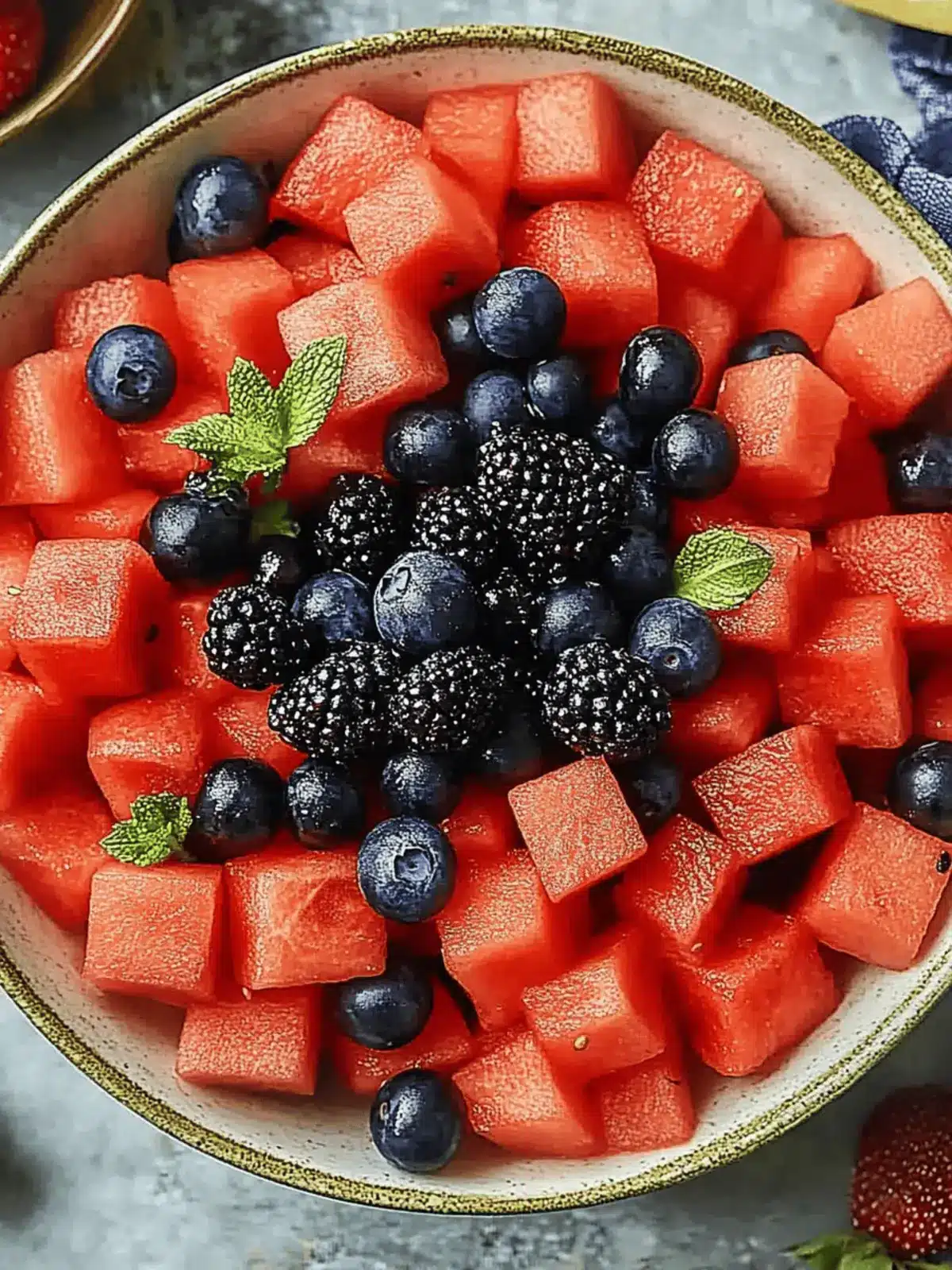 Watermelon Summer Berry Salad
