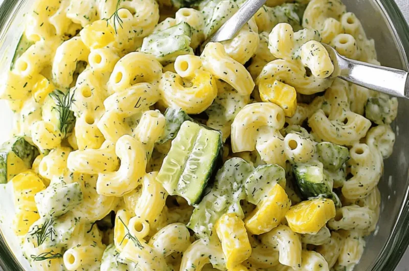 Macaroni Salad With Dill Pickles