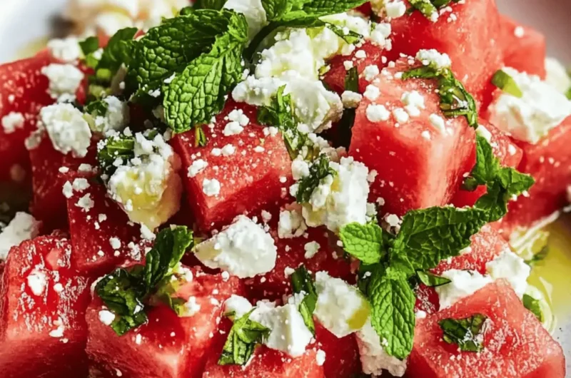Watermelon Salad with Mint and Feta