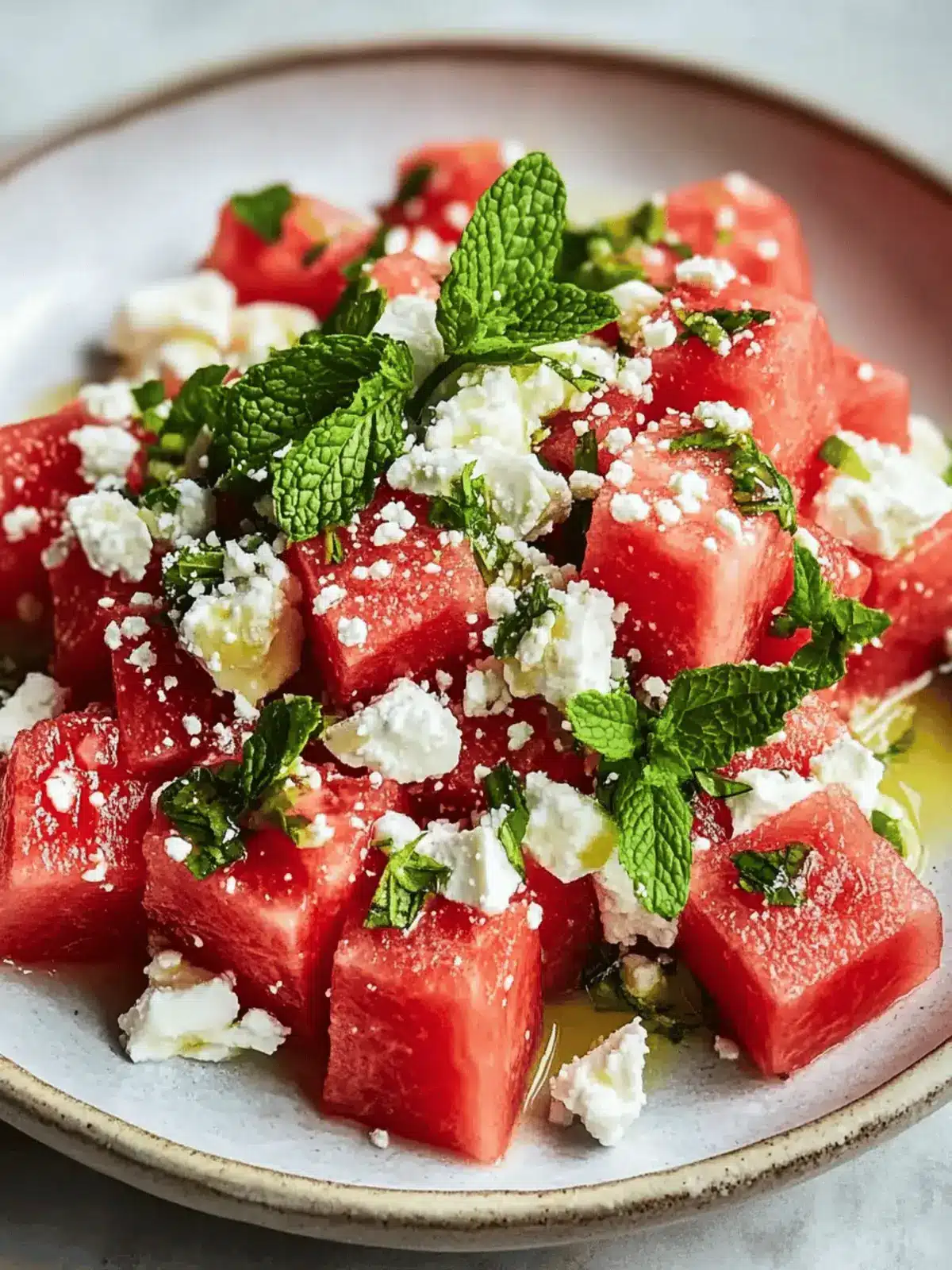 Watermelon Salad with Mint and Feta