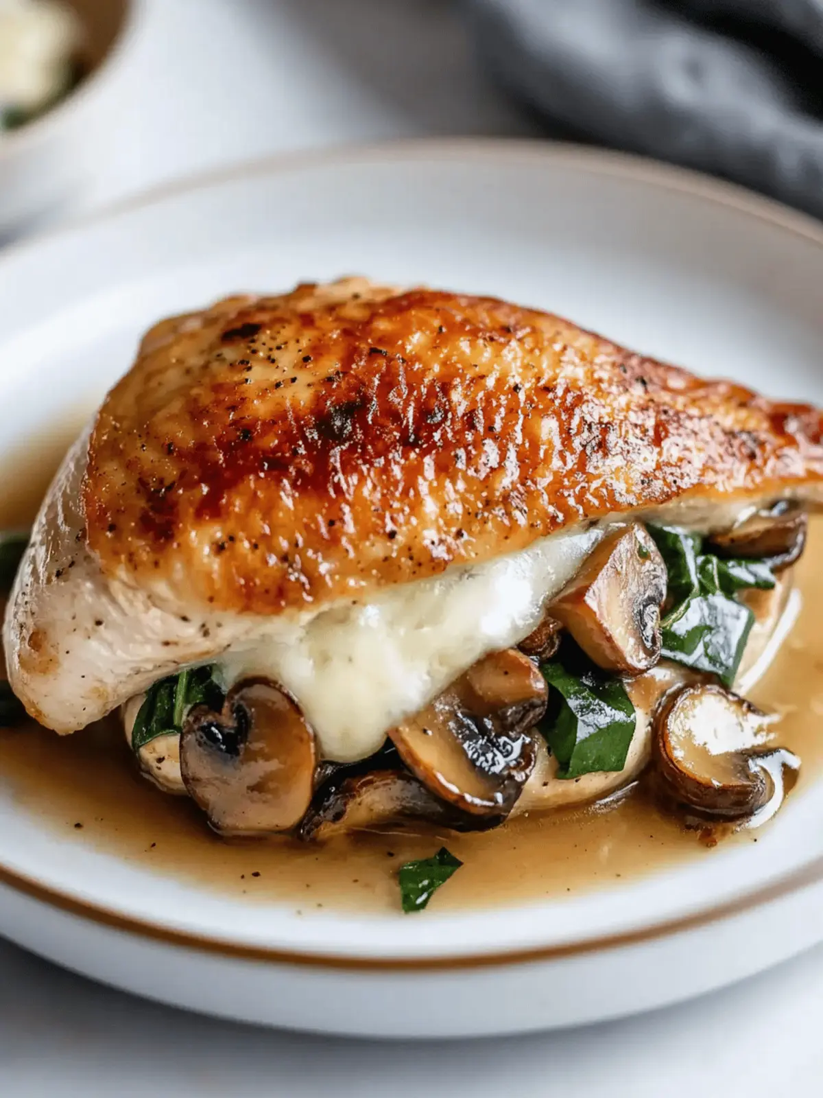 Mushroom Stuffed Chicken Breast