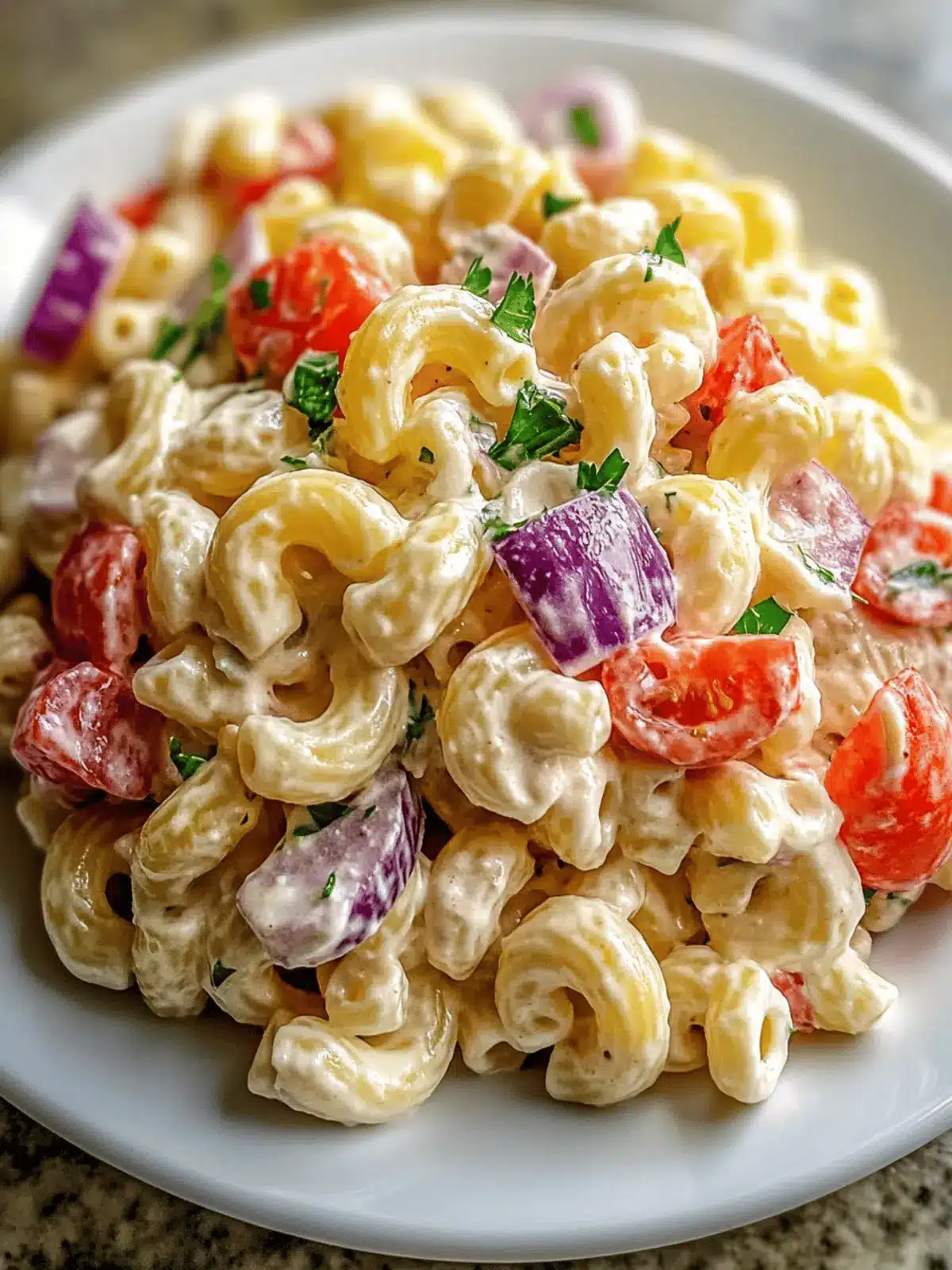 Tangy Italian Macaroni Salad