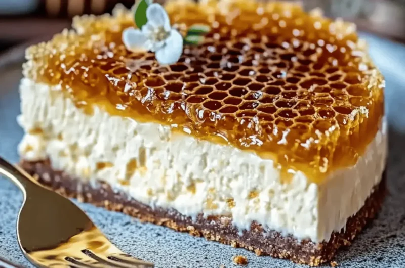 Cheesecake Topped with Honeycomb