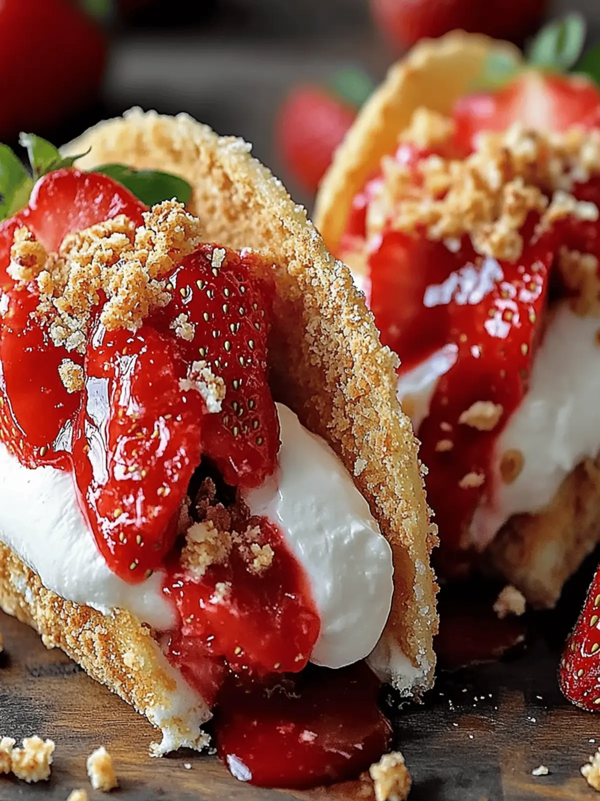 Strawberry Crunch Cheesecake Tacos