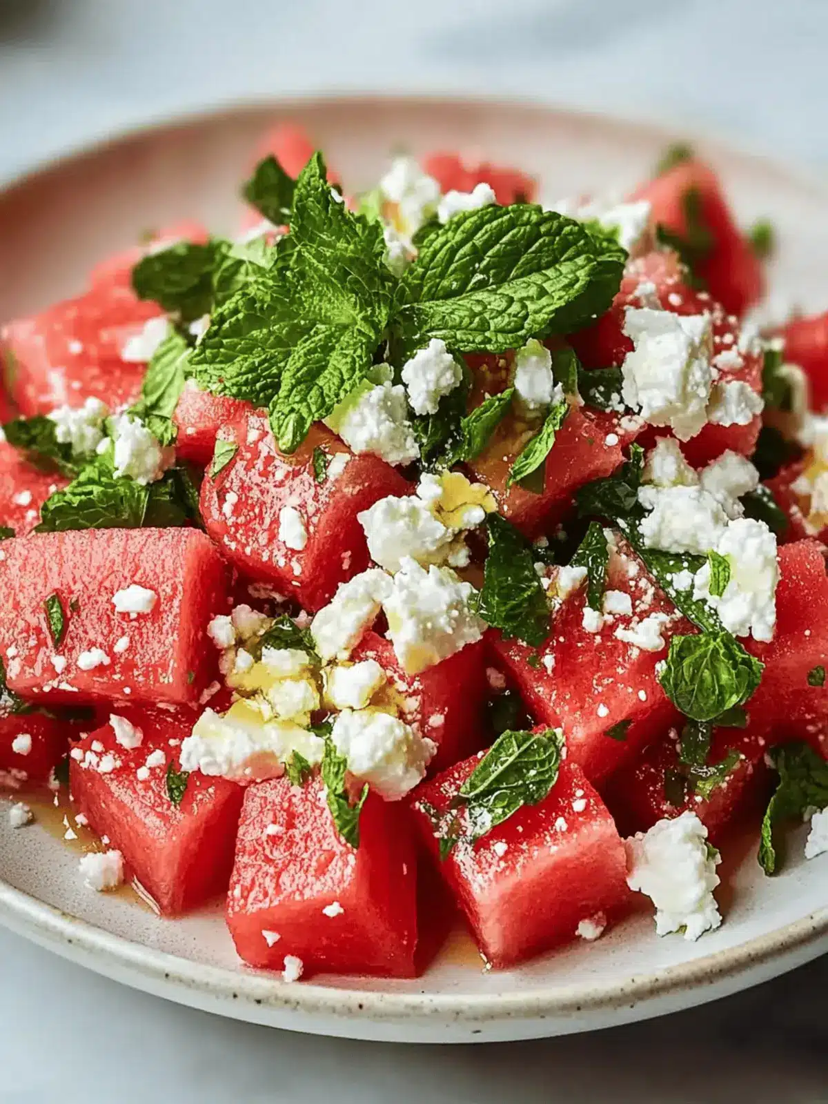 Watermelon Salad with Mint and Feta