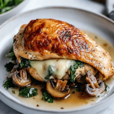 Mushroom Stuffed Chicken Breast