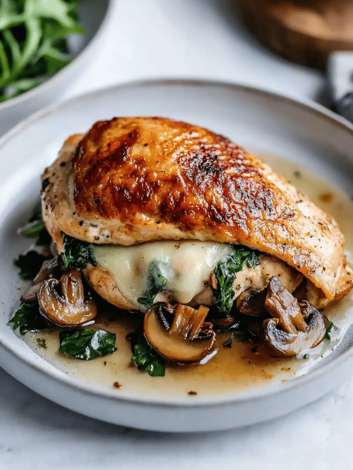 Mushroom Stuffed Chicken Breast