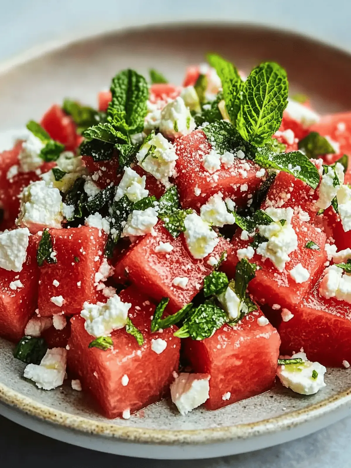 Watermelon Salad with Mint and Feta
