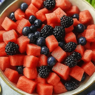 Watermelon Summer Berry Salad