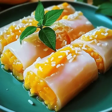 Mango Sticky Rice Rolls