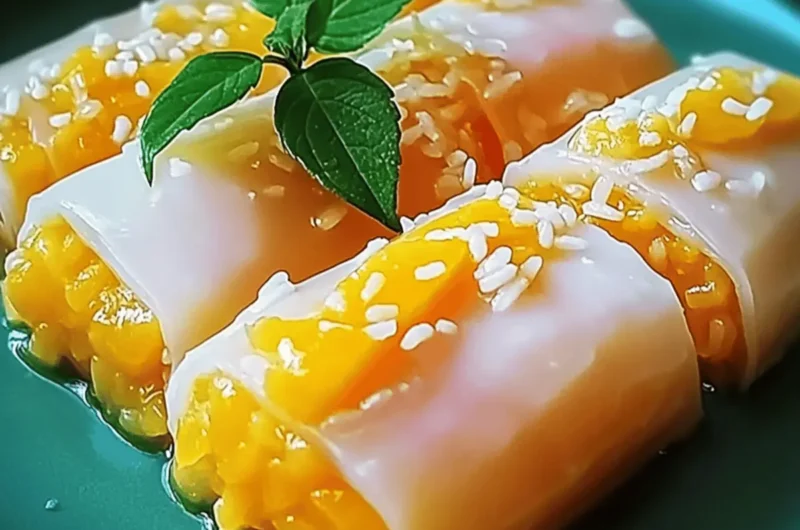 Mango Sticky Rice Rolls